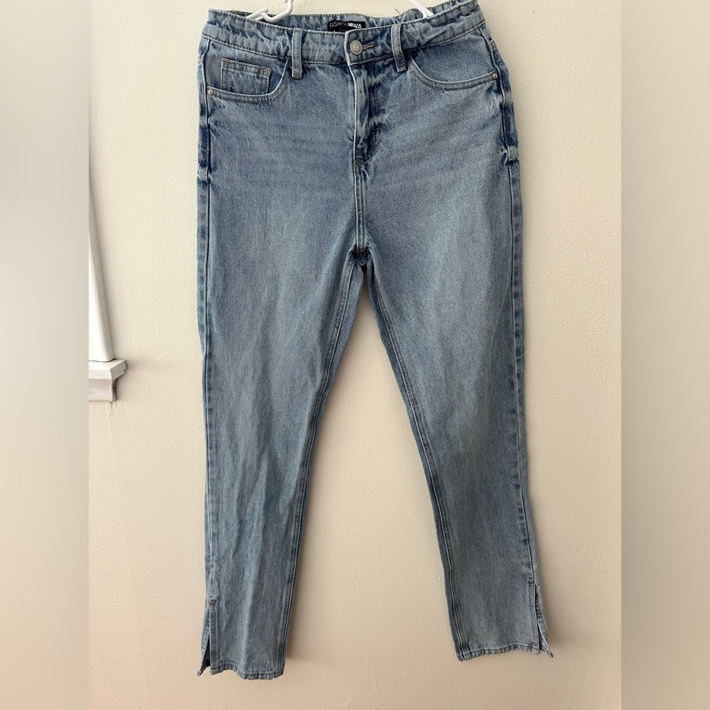 Fashion Nova Light Blue Straight Leg Jeans